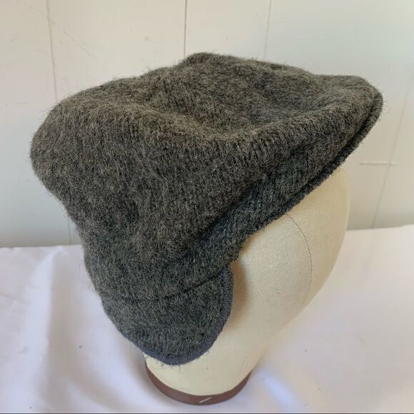 Vintage LL Bean Wool Guide Cap Flat Cabbie Hat Cold Weather Ear Neck Flap - Picture 4 of 10